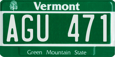 VT license plate AGU471