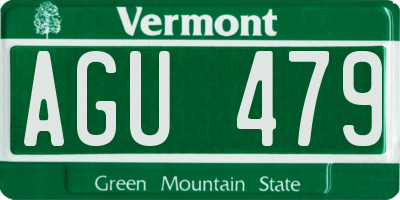 VT license plate AGU479