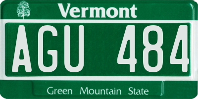 VT license plate AGU484