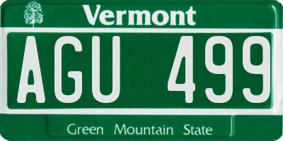 VT license plate AGU499