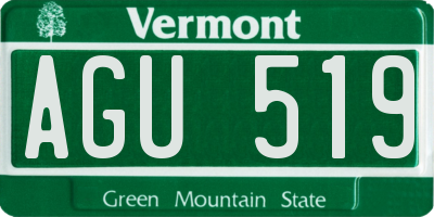 VT license plate AGU519