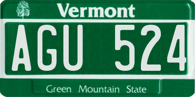 VT license plate AGU524