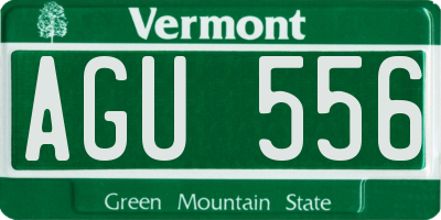 VT license plate AGU556
