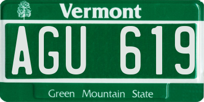 VT license plate AGU619