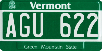 VT license plate AGU622
