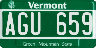 VT license plate AGU659