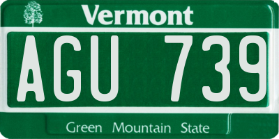 VT license plate AGU739