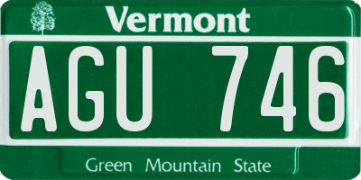 VT license plate AGU746