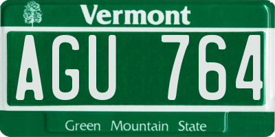 VT license plate AGU764
