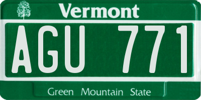 VT license plate AGU771