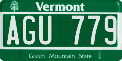 VT license plate AGU779