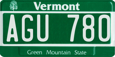 VT license plate AGU780