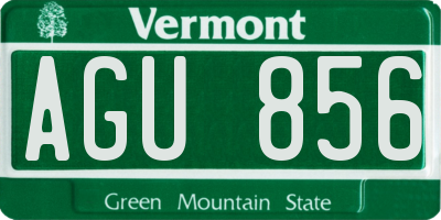 VT license plate AGU856