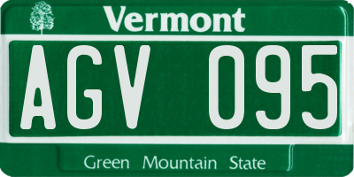 VT license plate AGV095