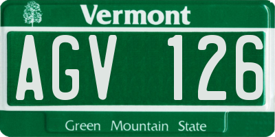 VT license plate AGV126