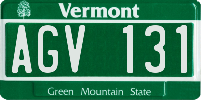 VT license plate AGV131