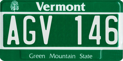 VT license plate AGV146