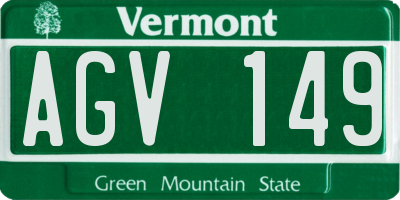 VT license plate AGV149