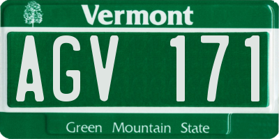 VT license plate AGV171