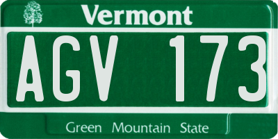 VT license plate AGV173