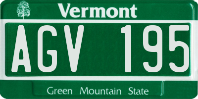 VT license plate AGV195