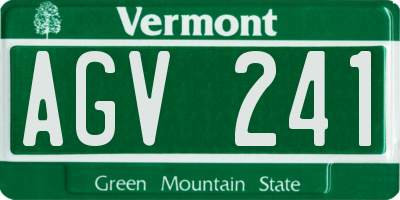 VT license plate AGV241