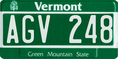 VT license plate AGV248