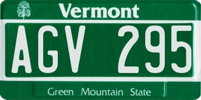 VT license plate AGV295