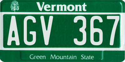 VT license plate AGV367