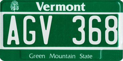 VT license plate AGV368