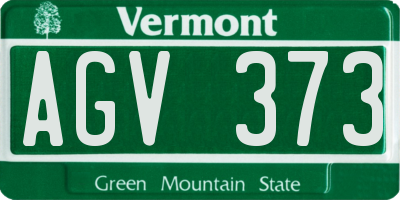 VT license plate AGV373