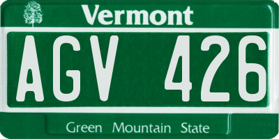 VT license plate AGV426