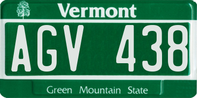 VT license plate AGV438
