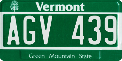 VT license plate AGV439