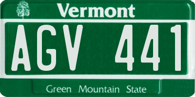 VT license plate AGV441