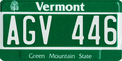 VT license plate AGV446