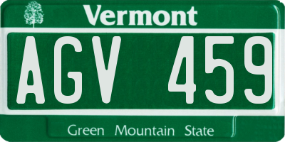 VT license plate AGV459