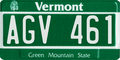 VT license plate AGV461
