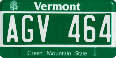 VT license plate AGV464