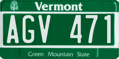 VT license plate AGV471