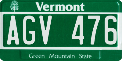 VT license plate AGV476