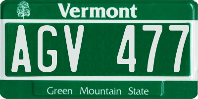 VT license plate AGV477