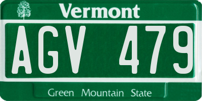 VT license plate AGV479