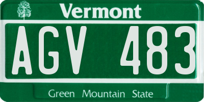VT license plate AGV483
