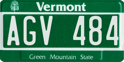 VT license plate AGV484