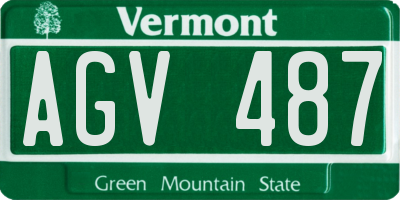 VT license plate AGV487