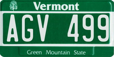 VT license plate AGV499