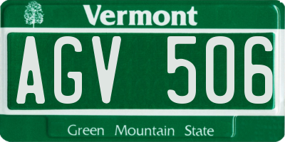 VT license plate AGV506