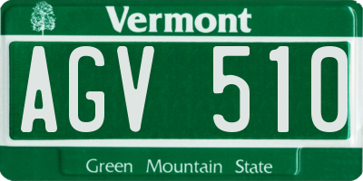 VT license plate AGV510