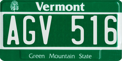 VT license plate AGV516